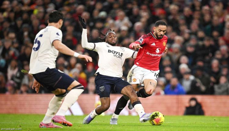 يونايتد يتعثر بالتعادل مع ويست هام على أرضه 