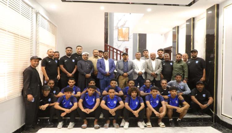 خلال استقباله بعثة نادي تضامن حضرموت..

المحافظ بن ماضي يشيد بروح العزيمة والإصرار التي تحلّى اللاعبين والجهاز الفني والإداري 