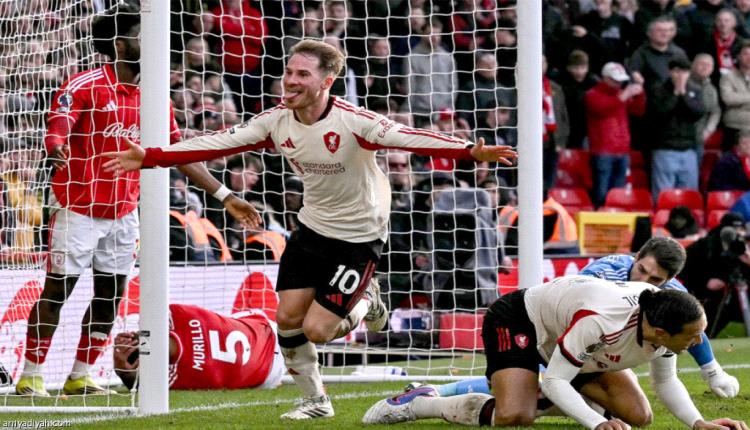 هدف قاتل يمنح ليفربول نقاط ملعب نوتنجهام