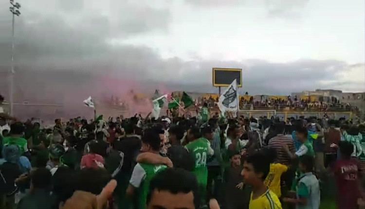 ■ *شباب البيضاء يحقق صعود مستحق آلى دوري النخبة بثلاثية في شباك أهلي تعز !!*