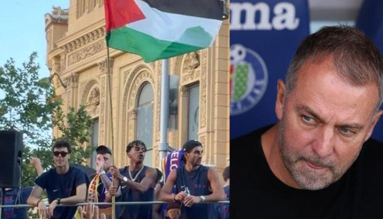 مدرب برشلونة ينتقد لامين يامال بعد رفع علم فلسطين